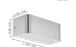 Sania Vägglampa 20cm LED 3000K 10W Nickel