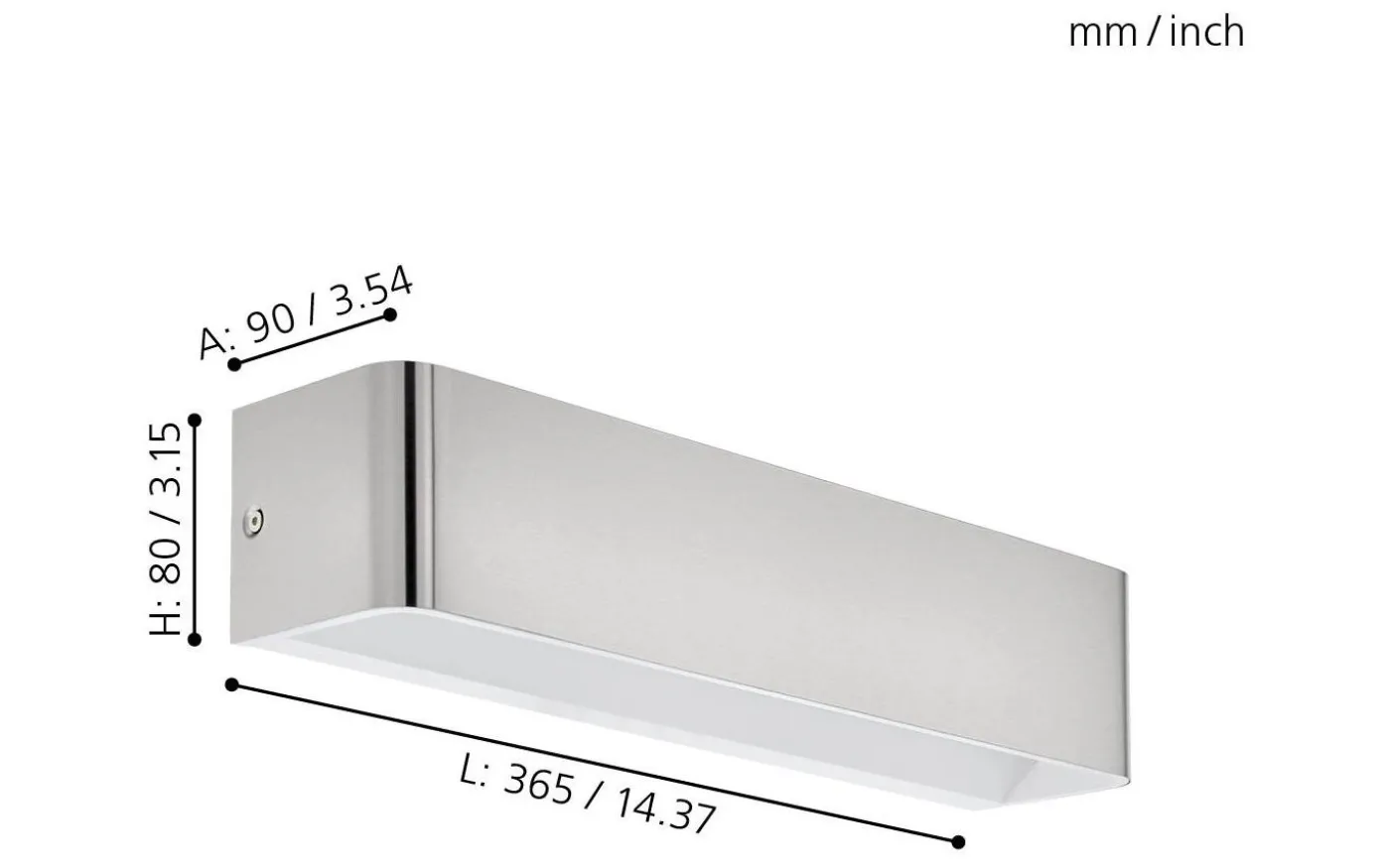 Sania Vägglampa 36,5cm LED 3000K 12W Nickel