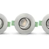Sanna 230V Spotlight 3000/4000K 6W 3-pack Borstad Stål IP65