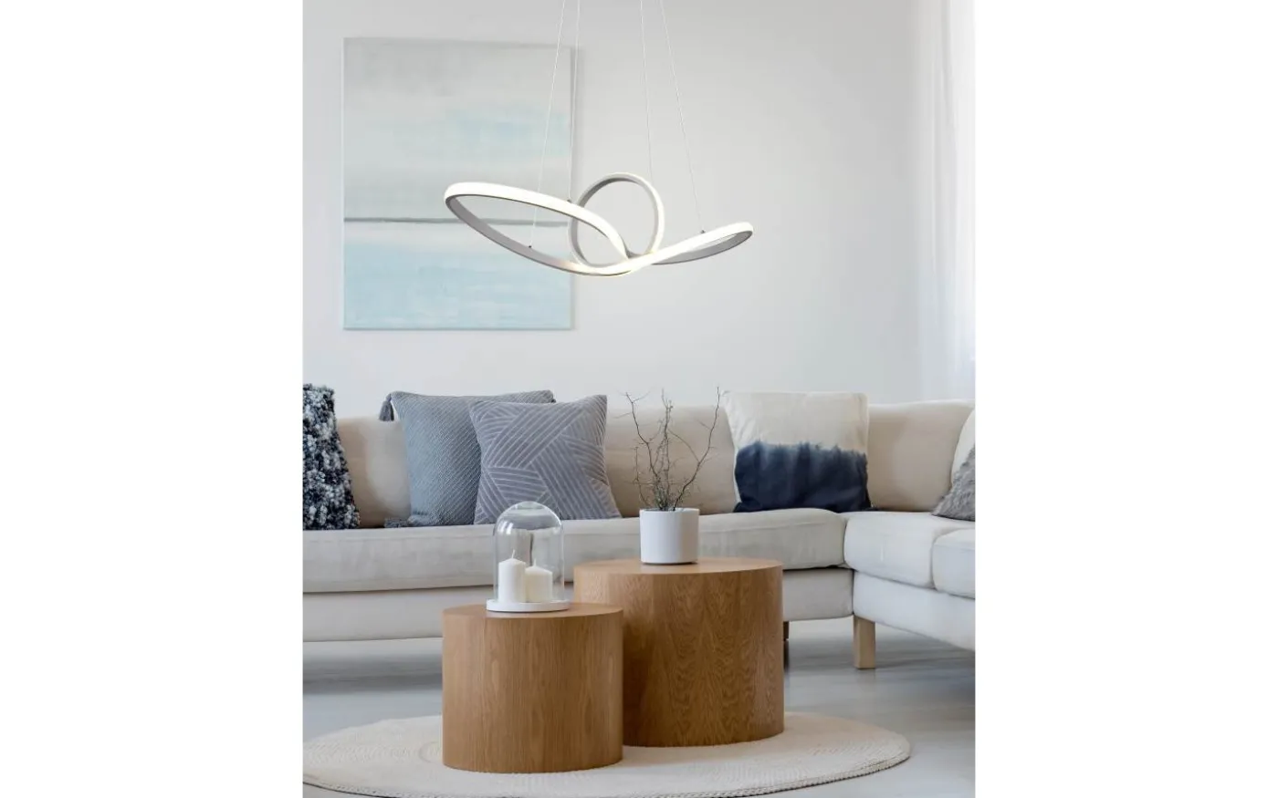 Sansa Takpendel 80cm LED matt vit