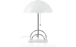 Sarah Bordslampa 50cm E27 Vit/Krom