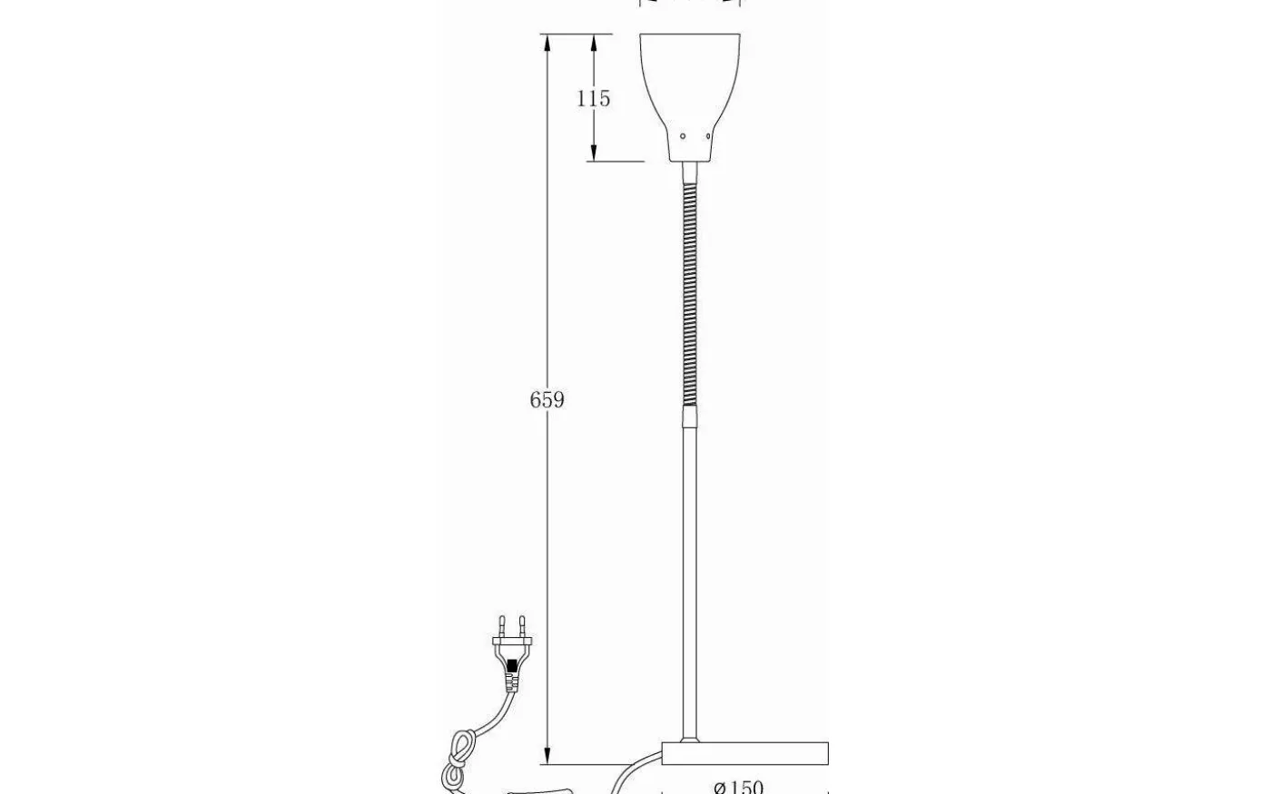 Sarek Skrivbordslampa 45cm Stål