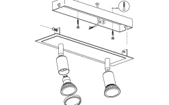 Sarria Takspotlight 30cm GU10 LED 3000K 2x4,5W Svart