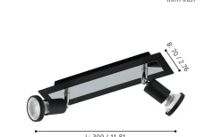 Sarria Takspotlight 30cm GU10 LED 3000K 2x4,5W Svart