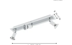 Sarria Takspotlight 46cm GU10 LED 3000K 3x4,5W Vit