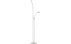 Sarrione Golvlampa 180cm LED 3000K 2,8+17W Matt Nickel