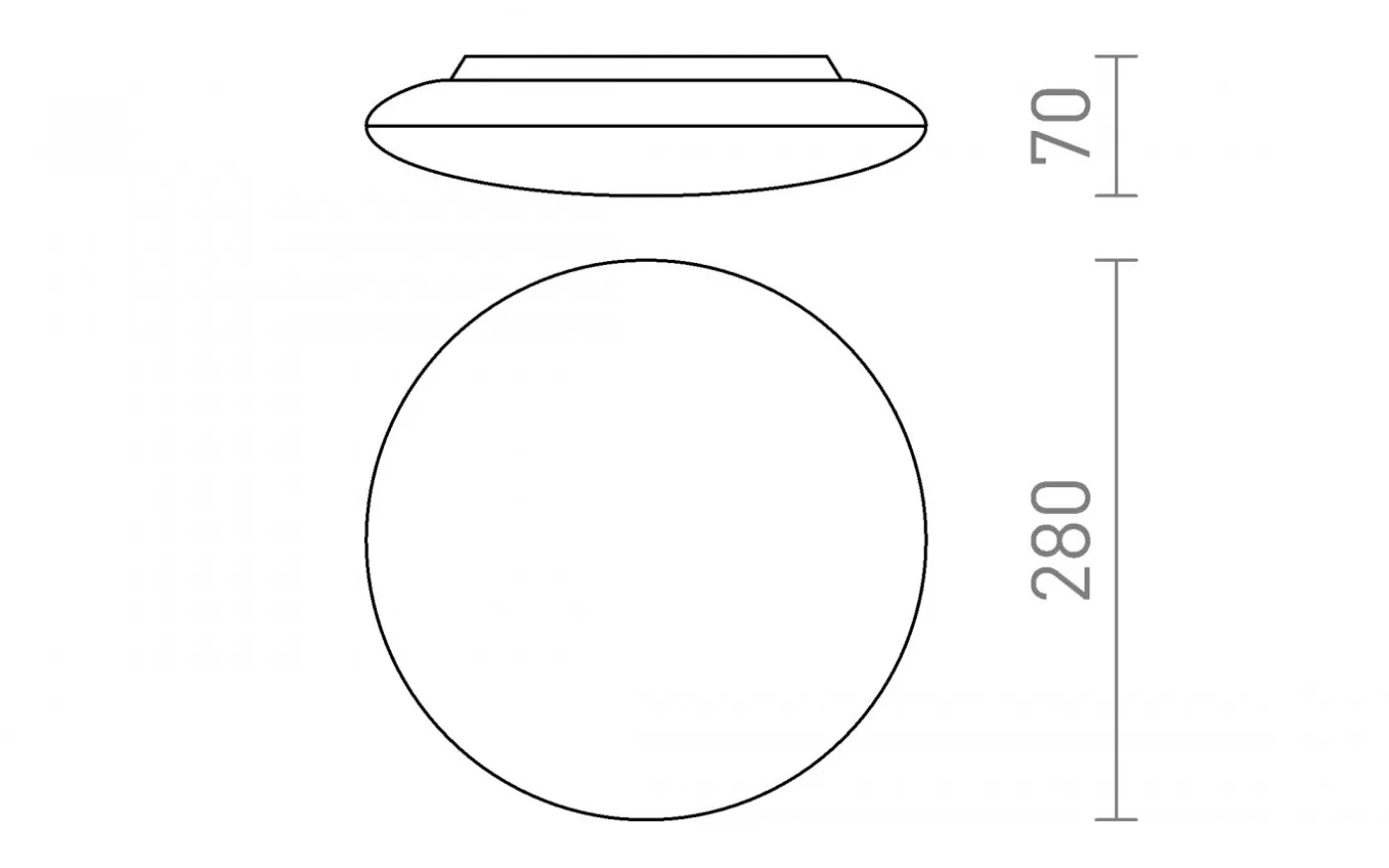 Sassari Plafond 28cm 24W 3000K Vit IP65