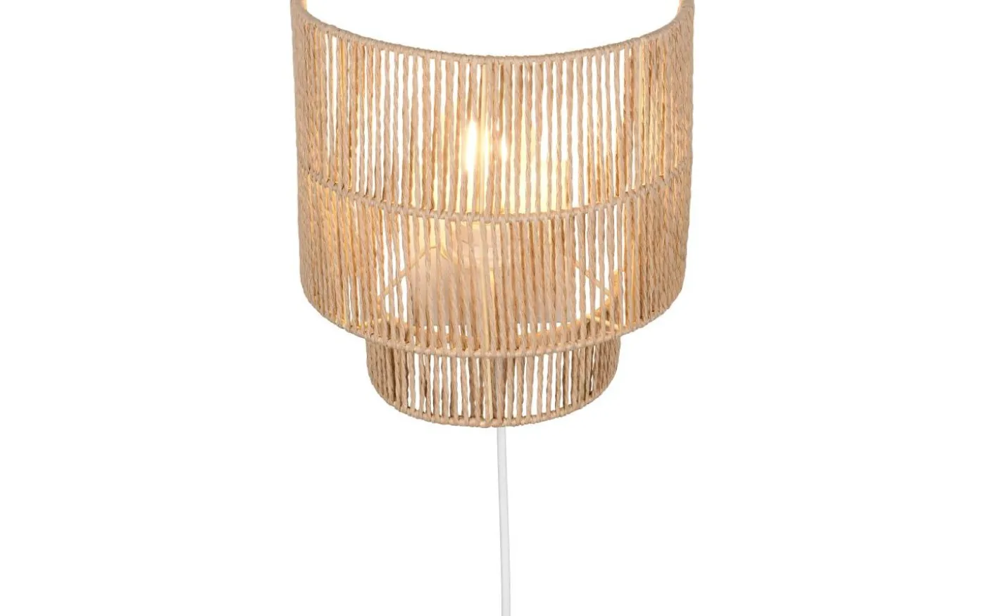 Satna Vägglampa E27 brun/pappersgarn