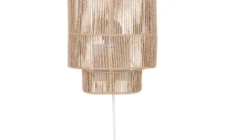 Satna Vägglampa E27 brun/pappersgarn