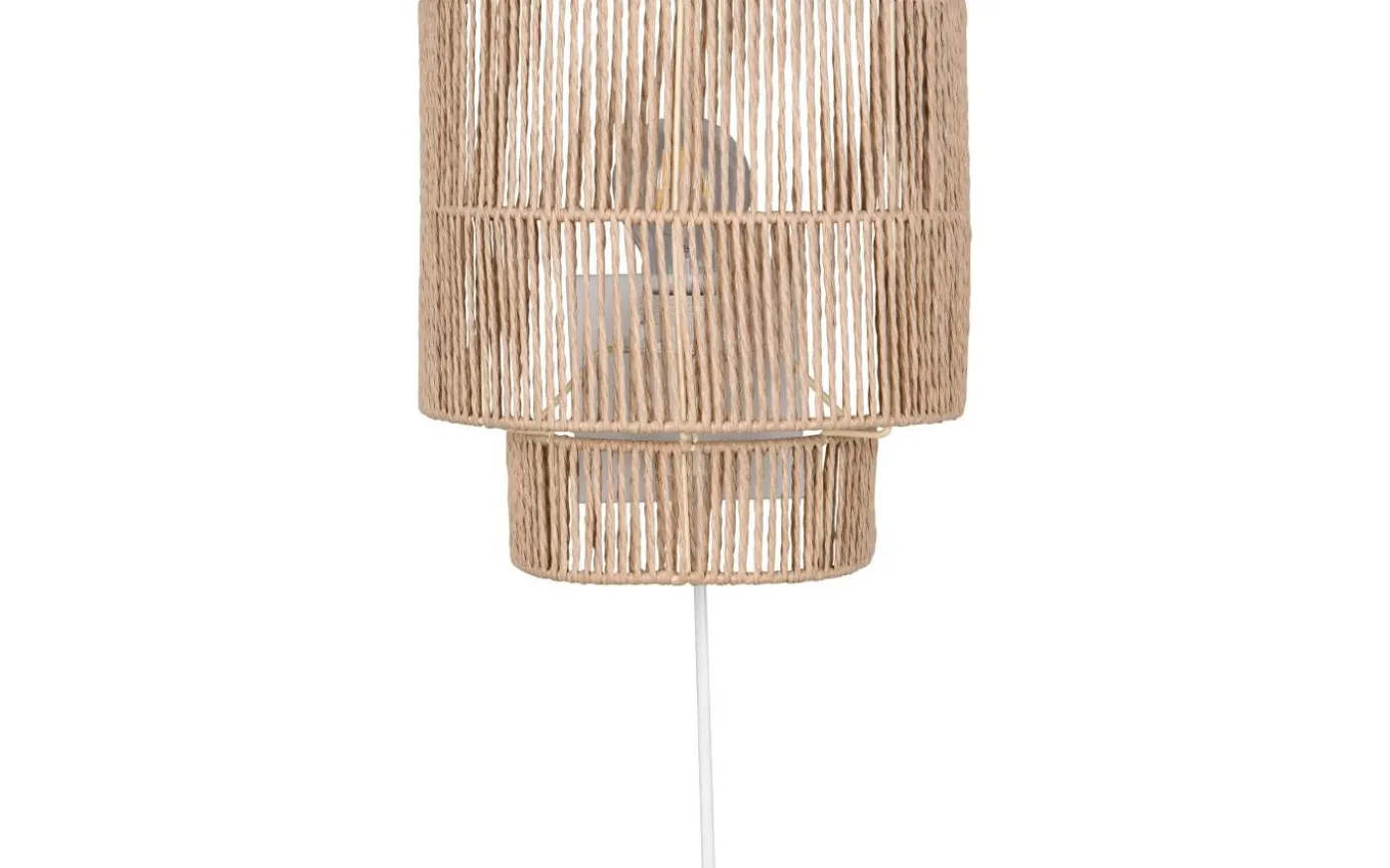 Satna Vägglampa E27 brun/pappersgarn