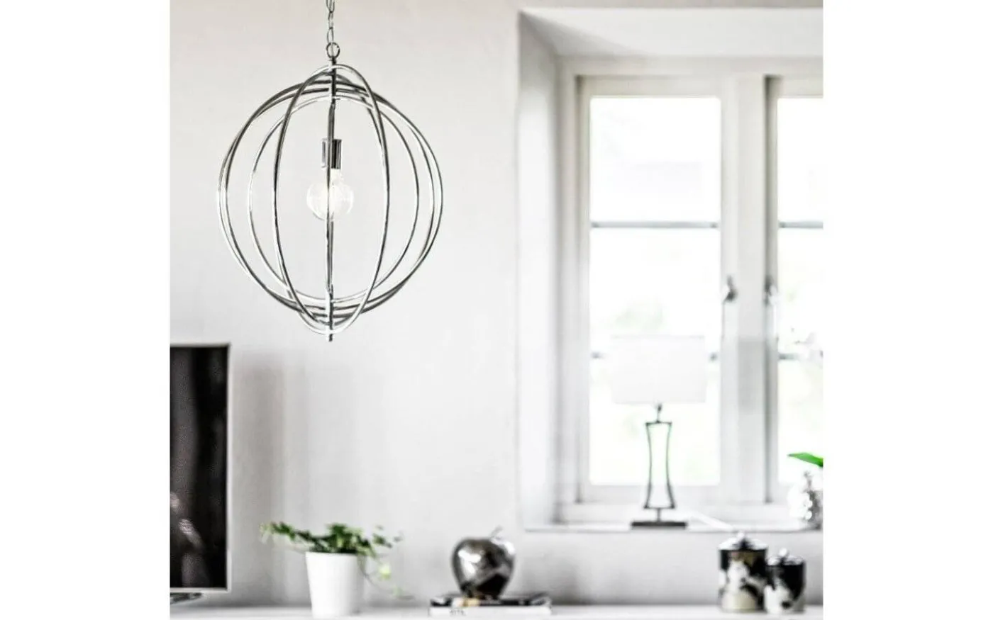 Saturnus Taklampa Krom