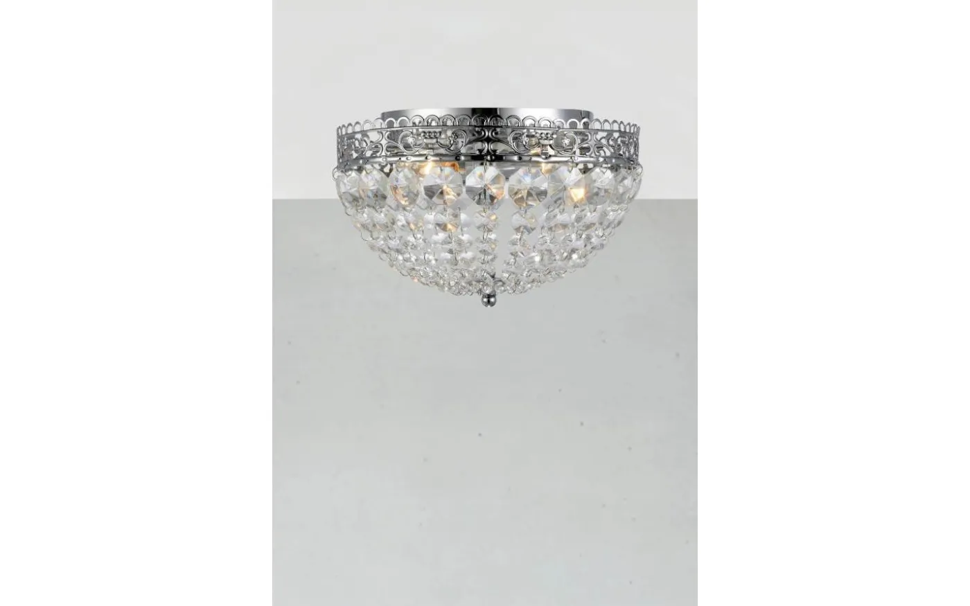 Saxholm Kristallplafond Krom 27cm 2xE14