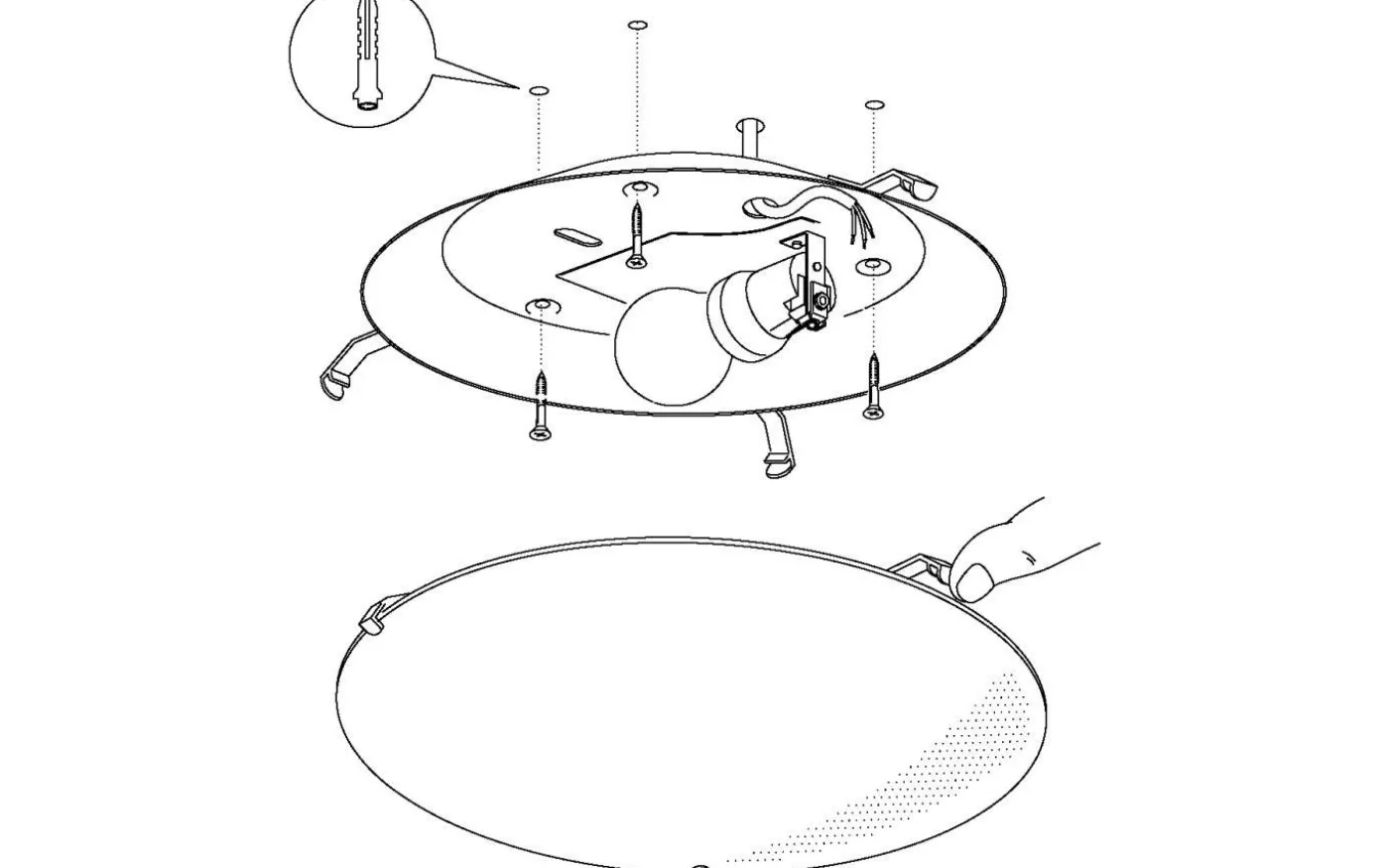 Scalea Plafond 31,5cm Vit