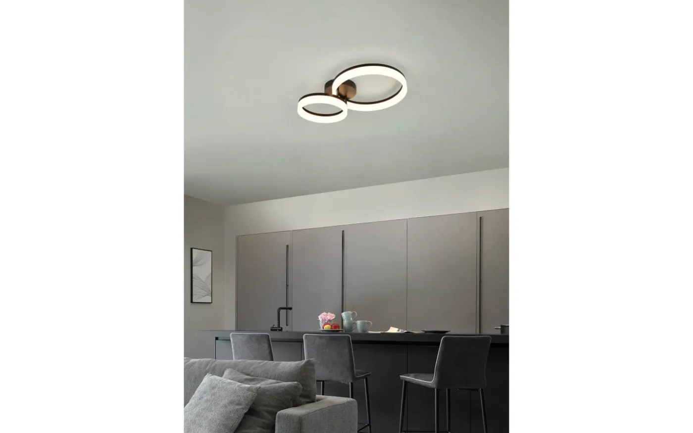 Scope Plafond LED 2-delad mattsvart