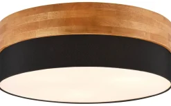 Seasons Plafond 50cm E27 svart/trä