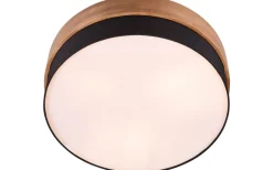 Seasons Plafond 50cm E27 svart/trä