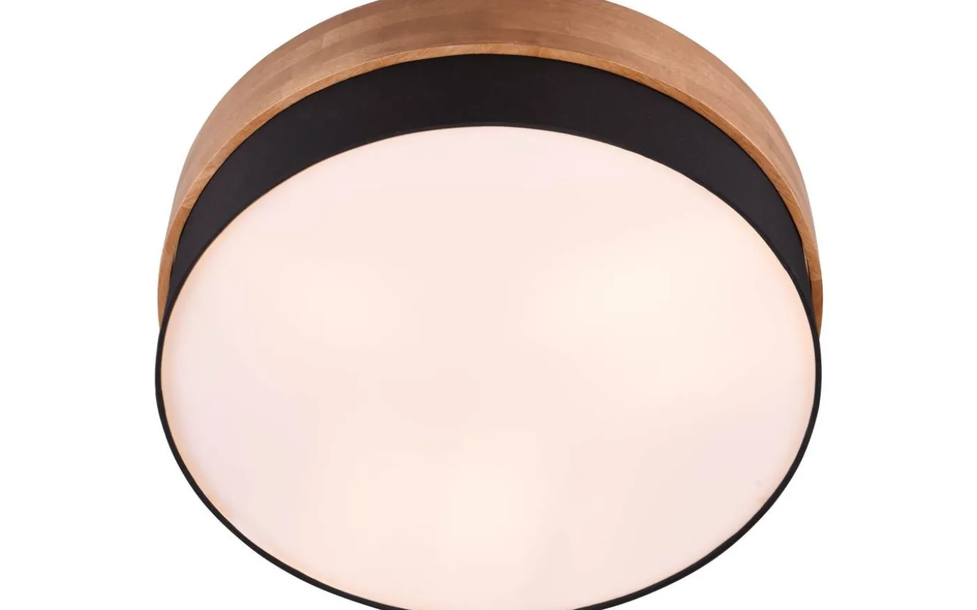 Seasons Plafond 50cm E27 svart/trä