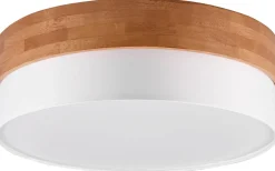 Seasons Plafond 50cm E27 vit/trä