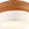 Seasons Plafond 30cm E14 vit/trä