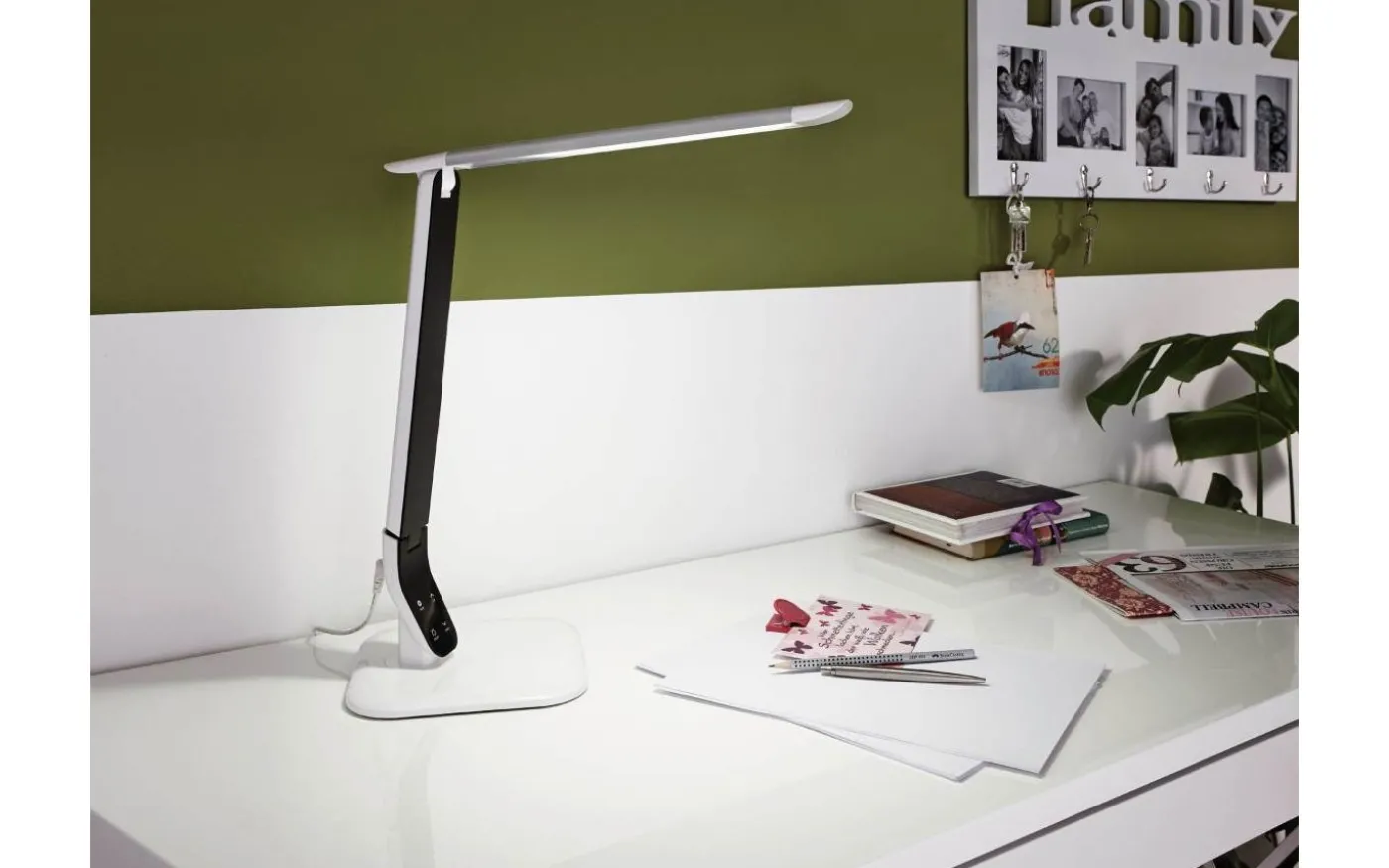 Sellano Skrivbordslampa 43cm LED 3000/4000/6000K 4W Vit