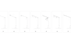 Sellano Skrivbordslampa 43cm LED 3000/4000/6000K 4W Vit