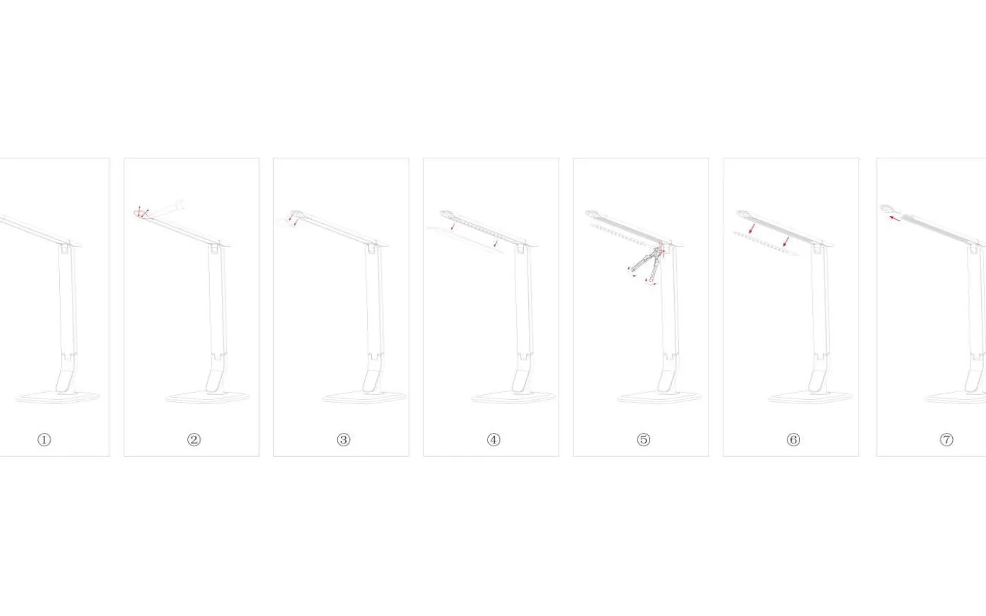 Sellano Skrivbordslampa 43cm LED 3000/4000/6000K 4W Vit