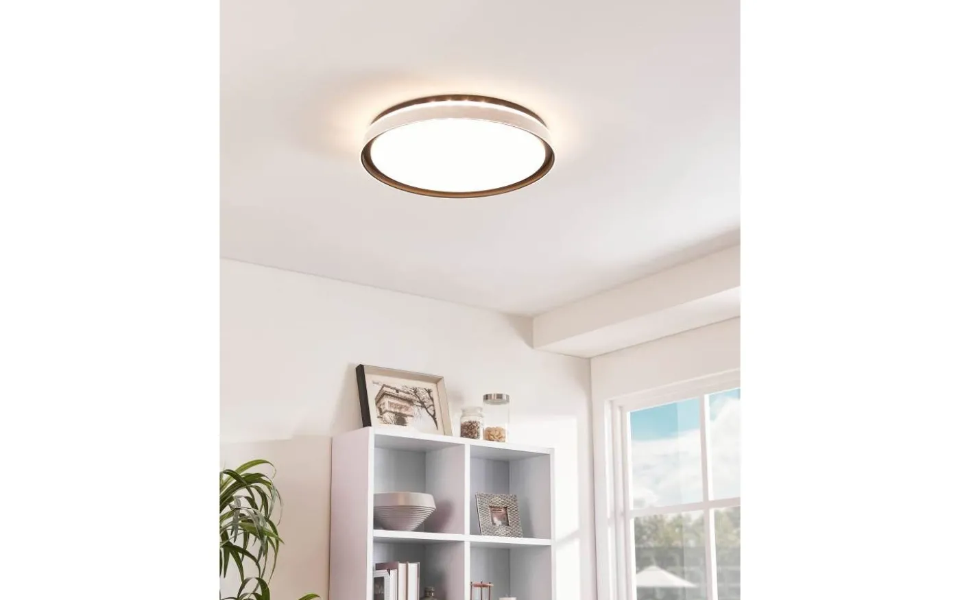 Seluci Plafond 49cm LED 3000-6500K 40W med Fjärrkontroll Svart