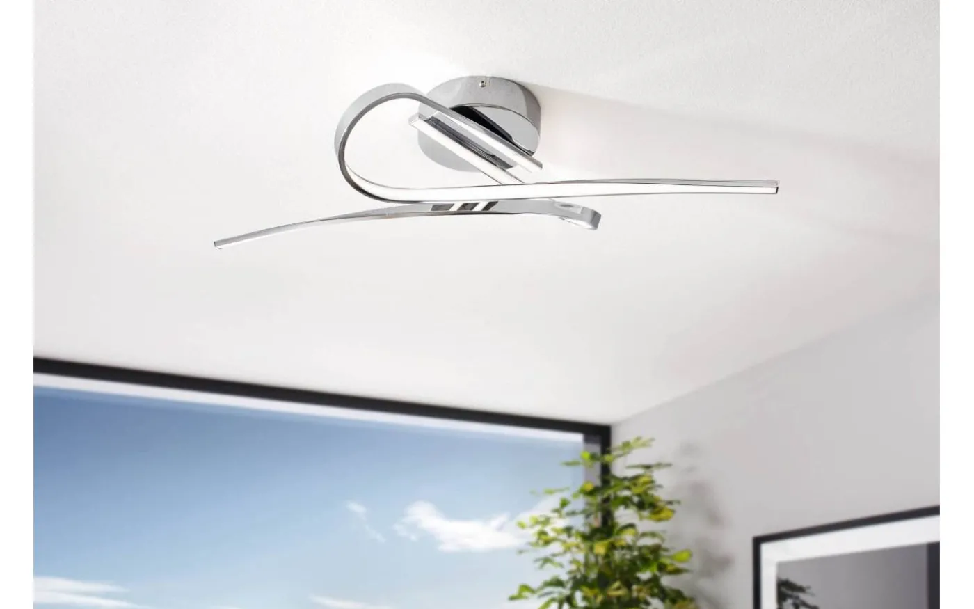 Selvina Plafond 70cm LED 3000K 19W Krom