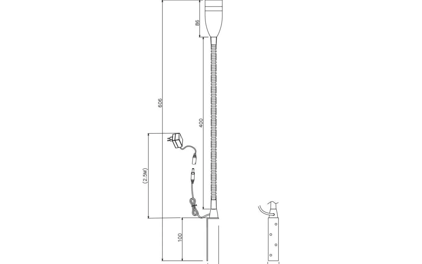 Sensilo Sänglampa LED 4,5W 3000K Svart