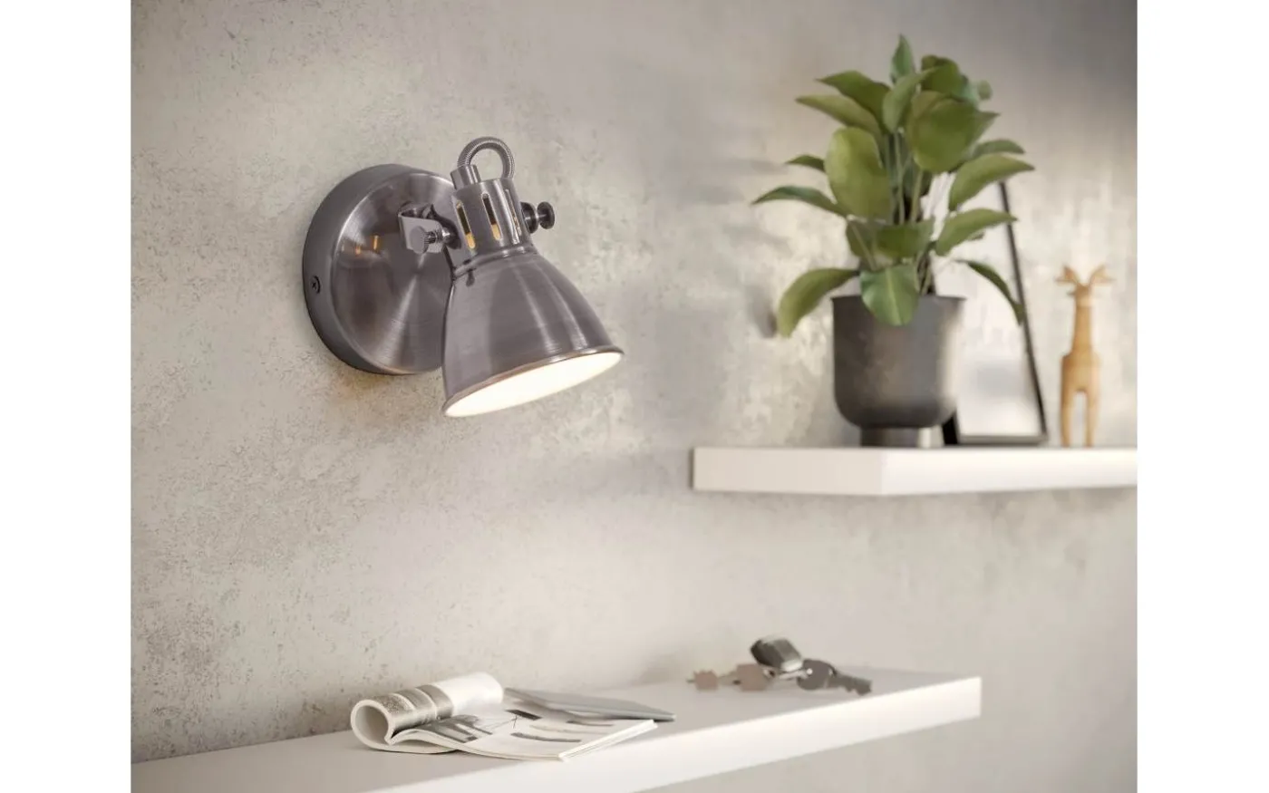 Seras Takspotlight 10cm GU10 LED 3000K 3W Nickel