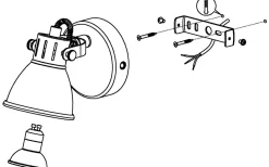 Seras Takspotlight 10cm GU10 LED 3000K 3W Nickel