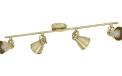 Seras Takspotlight 77cm GU10 LED 3000K 4x3W Borstad Mässing