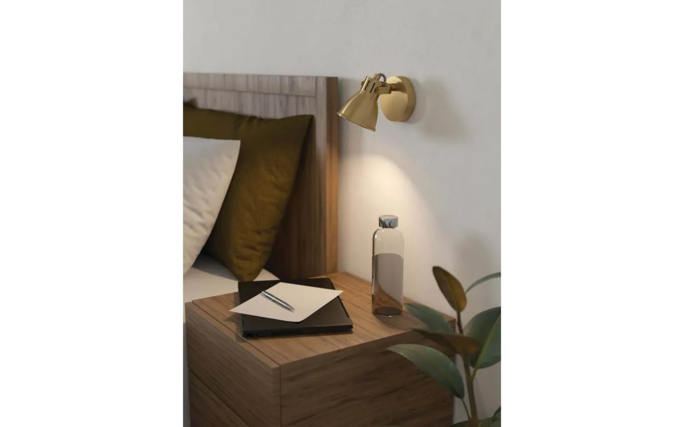 Seras Vägglampa LED 3000K 3W Guldfärgad