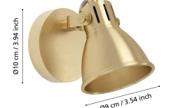 Seras Vägglampa LED 3000K 3W Guldfärgad