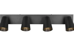 Sharp Spotlight 4-delad GU10 matt svart/guld