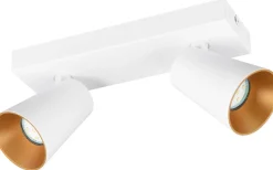 Sharp Spotlight 2-delad GU10 matt vit/guld