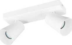 Sharp Spotlight 2-delad GU10 matt vit/guld