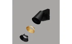 Sharp Spotlight GU10 matt svart/guld