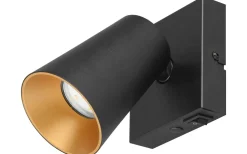 Sharp Spotlight GU10 matt svart/guld