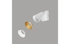 Sharp Spotlight GU10 matt vit/guld