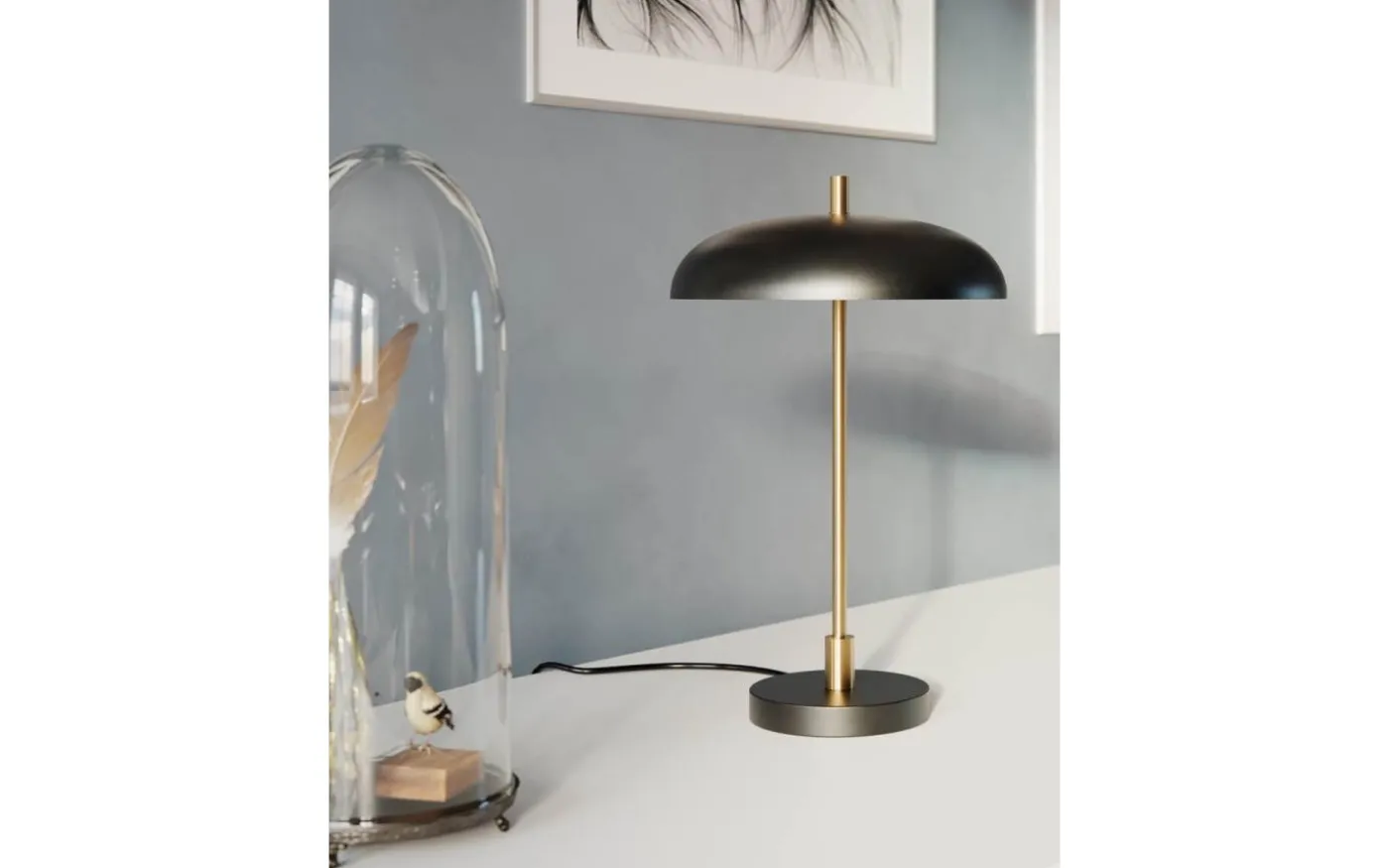 Shelby Bordslampa 45cm Svart/Guld