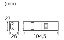 Shelf Line Anslutning med brytare
