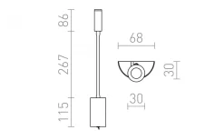 Show Vägglampa Svart/Krom LED 3W 3000K
