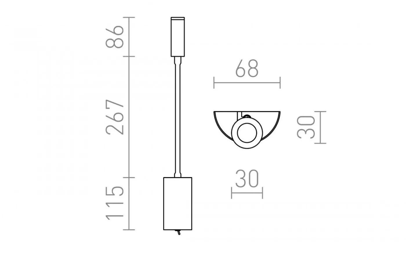 Show Vägglampa Svart/Krom LED 3W 3000K