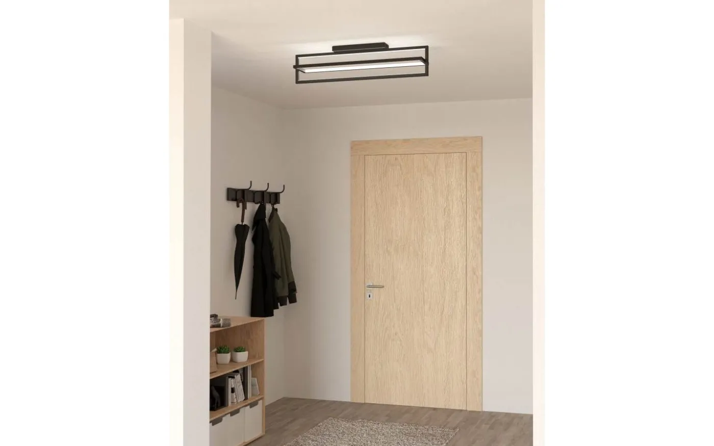 Siberia Plafond 78cm LED 3000-6500K 34W med Fjärrkontroll Svart