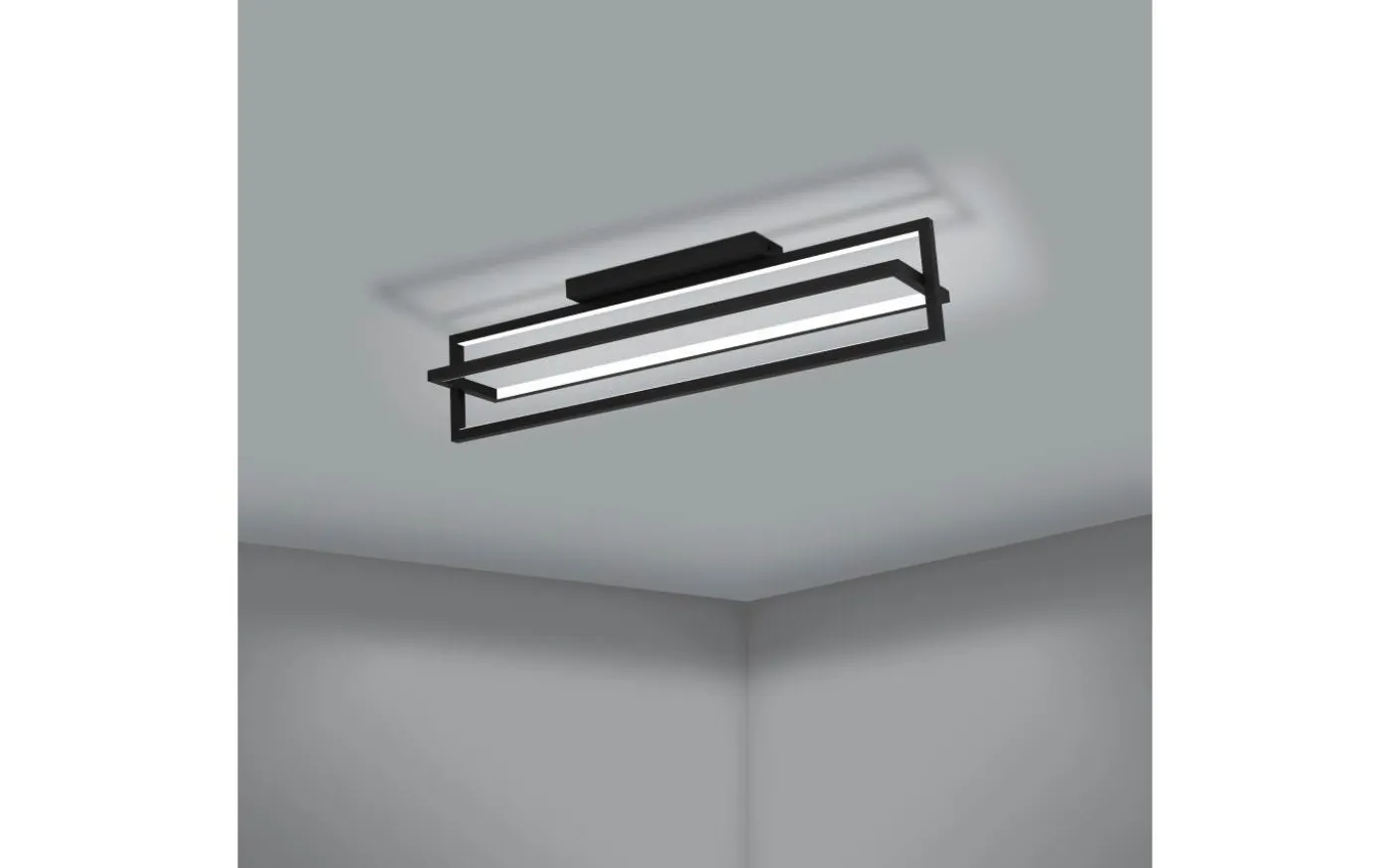 Siberia Plafond 78cm LED 3000-6500K 34W med Fjärrkontroll Svart