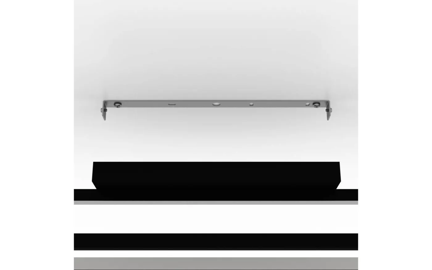 Siberia Plafond 78cm LED 3000-6500K 34W med Fjärrkontroll Svart