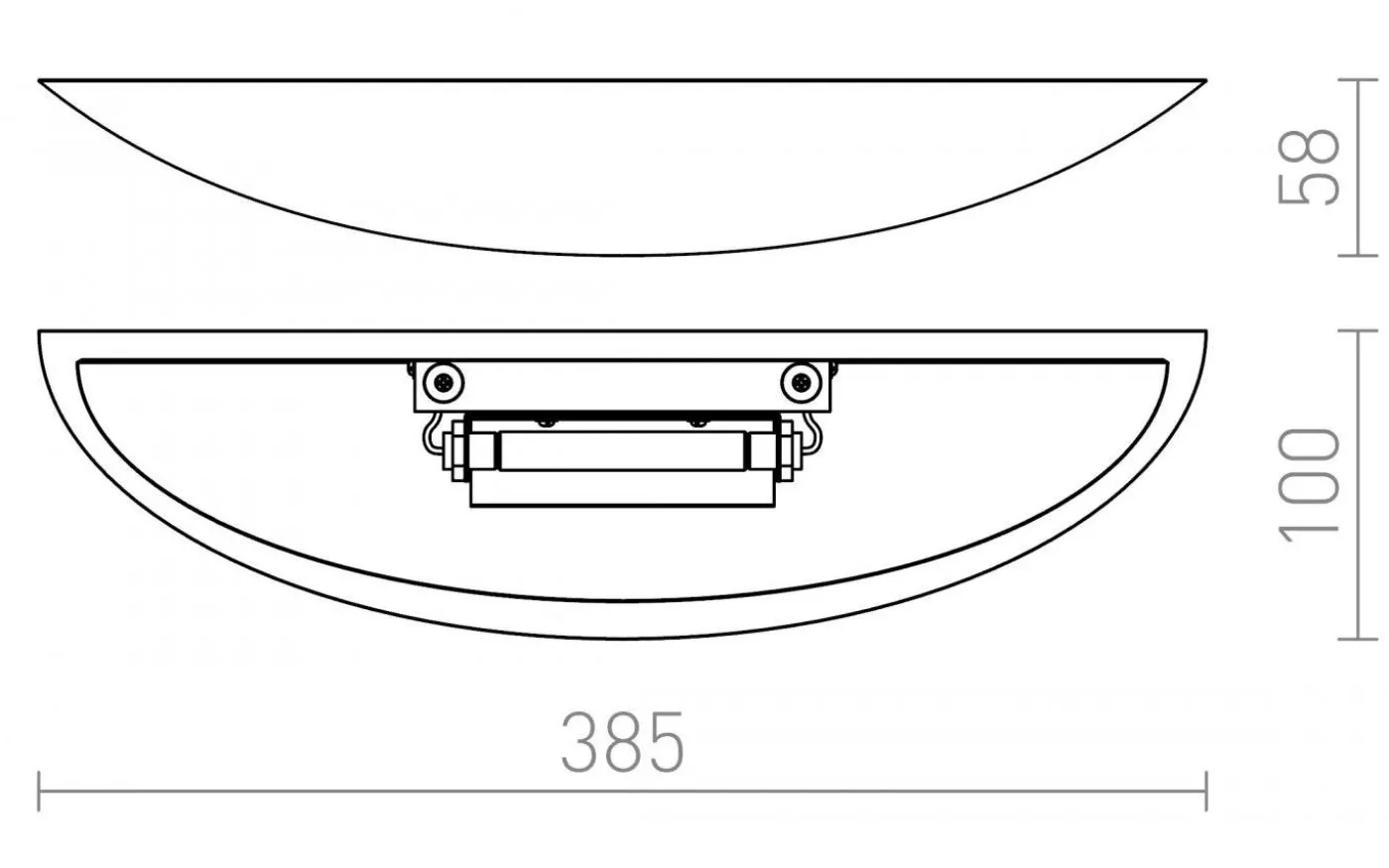 Sid Vägglampa Gips R7s