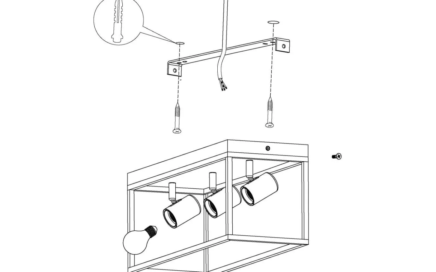 Silentina Plafond 54cm Svart