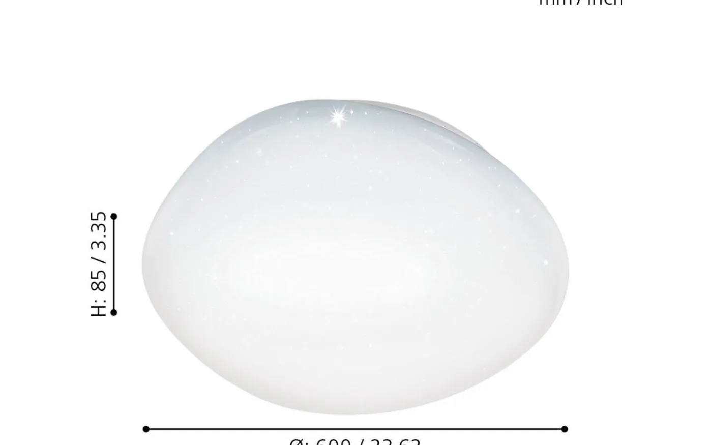 Sileras Plafond 60cm LED 2700-6500K 35W med Fjärrkontroll Vit